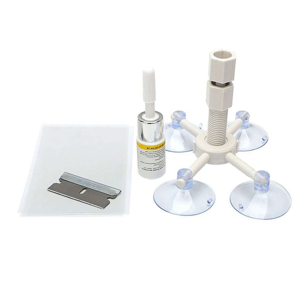 Windscreen Windshield Repair Kit Suction Cup Window Glass Crack Repairing for Car TD326