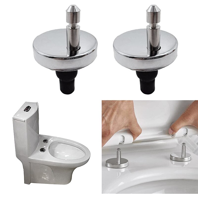 Dobradiças para assento do vaso sanitário, fixações para troca de dobradiças no banco do vaso sanitário com 2 parafusos