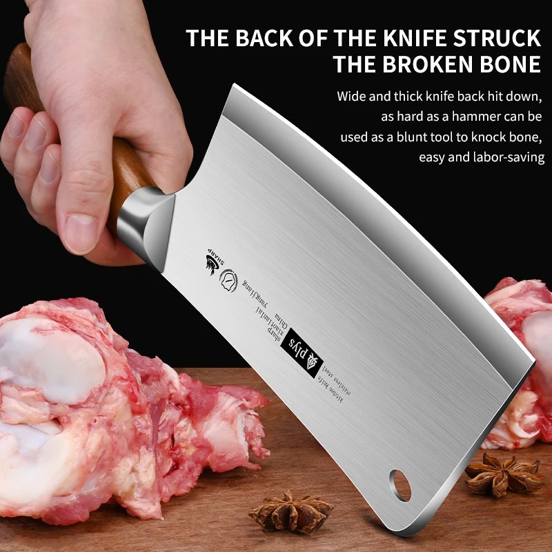 Cuchillo especializado para cortar huesos de cerdo y vaca, uso doméstico, y comercial, grueso