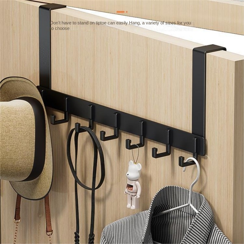 Sin perforación del gancho detrás de la puerta, almacenamiento de perchas, estante de almacenamiento de ropa, colgador de pared, tipo de puerta trasera