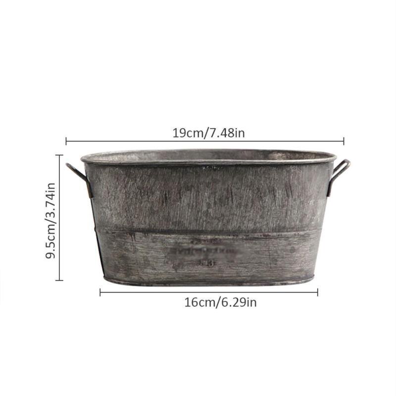 Trädgård växt kruka dekorativa vintage saftiga planter zink rock hink lådor blomkruka fat uteplats trädgård trädgårdsarbete heminredning