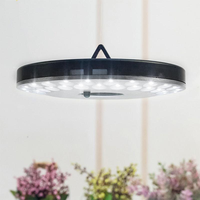 Plen lyspol lys gårdsplass lampe hage ledet slitesterk hvit bærbar lanterne camping paraply telt lys