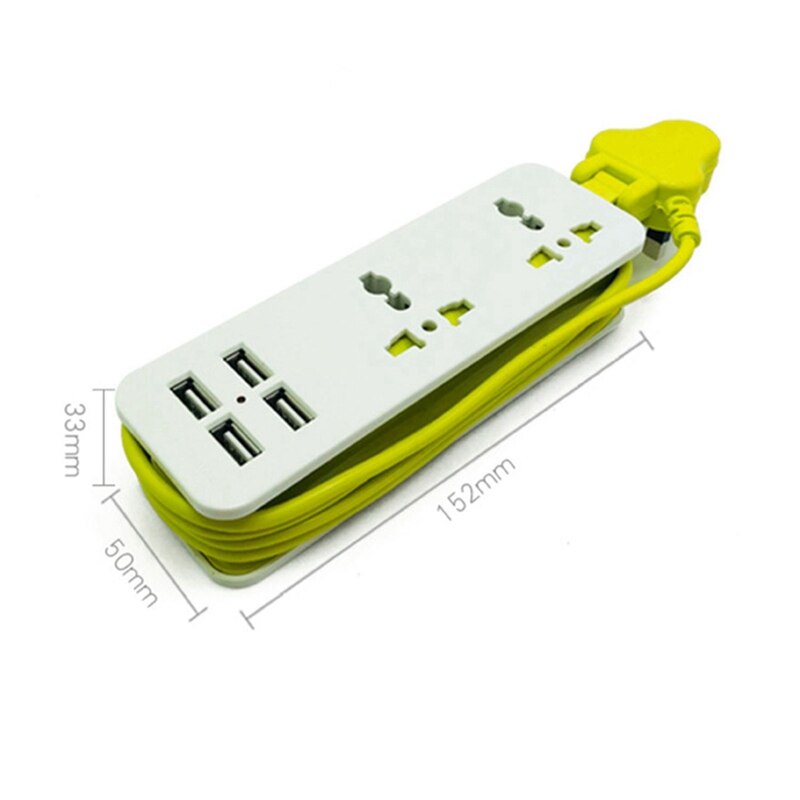 2 Pcs Extension Electrical Socket Portable Charging Ports USB Socket Power Sockets Smart Charger Wall UK Plug & EU Plug