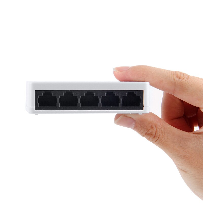 AU42 -5 Ports Mini Ethernet RJ45 10/100Mbps Network Switch Hub Portable Travel Lan Hub for PC PS4 NS Switch: Default Title