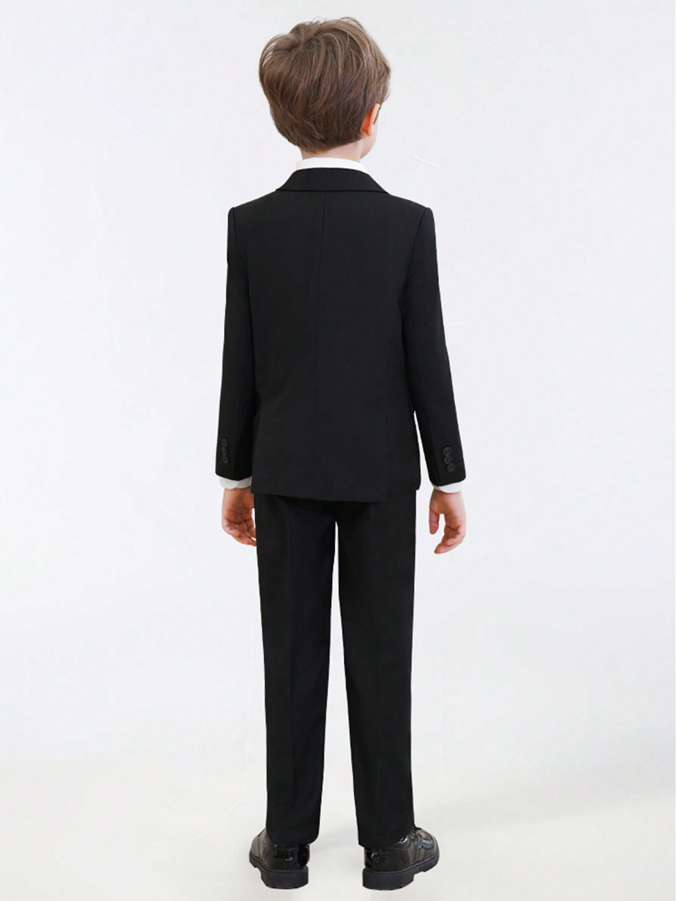 Back To School Season Tween Boy Two-piece Suit, Black Suit Pants Included