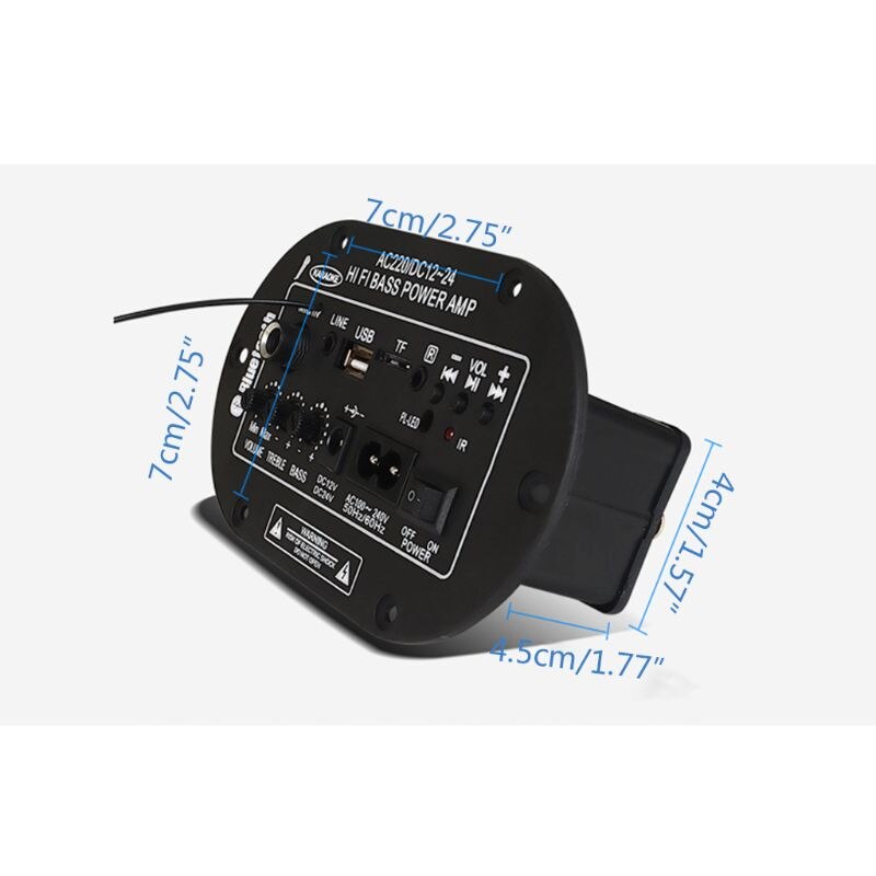 25w forstærker board bluetooth forstærker usb fm radio tf afspiller subwoofer kit