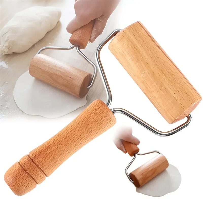 1PC Rolling Pin Pastry and Pizza Baker Roller Wooden Baking Crush Nuts Crackers Cookies Kitchen Utensils