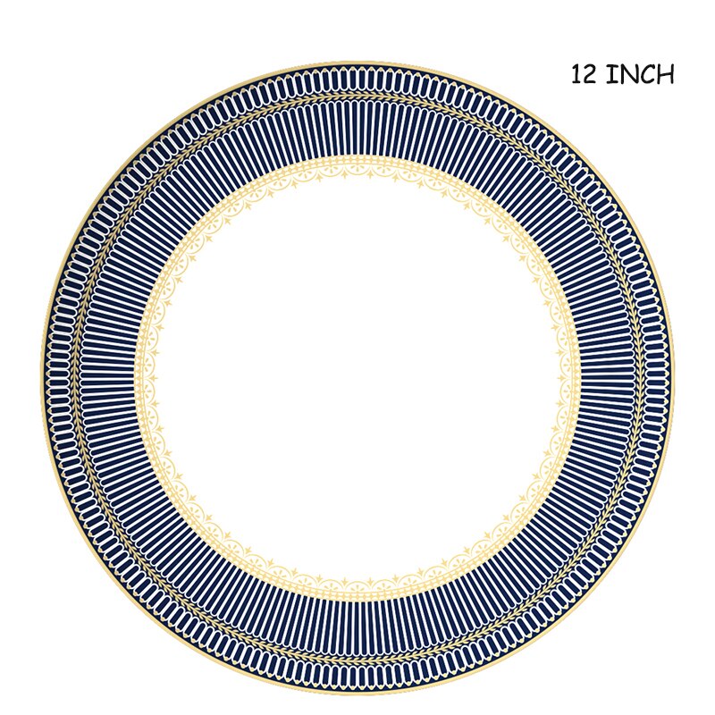 Assiette à Steak élégante en porcelaine, en os bleu, en céramique, plat à dîner, tasse à café, soucoupe, vaisselle familiale, décoration de la maison: 12 Inch Plate