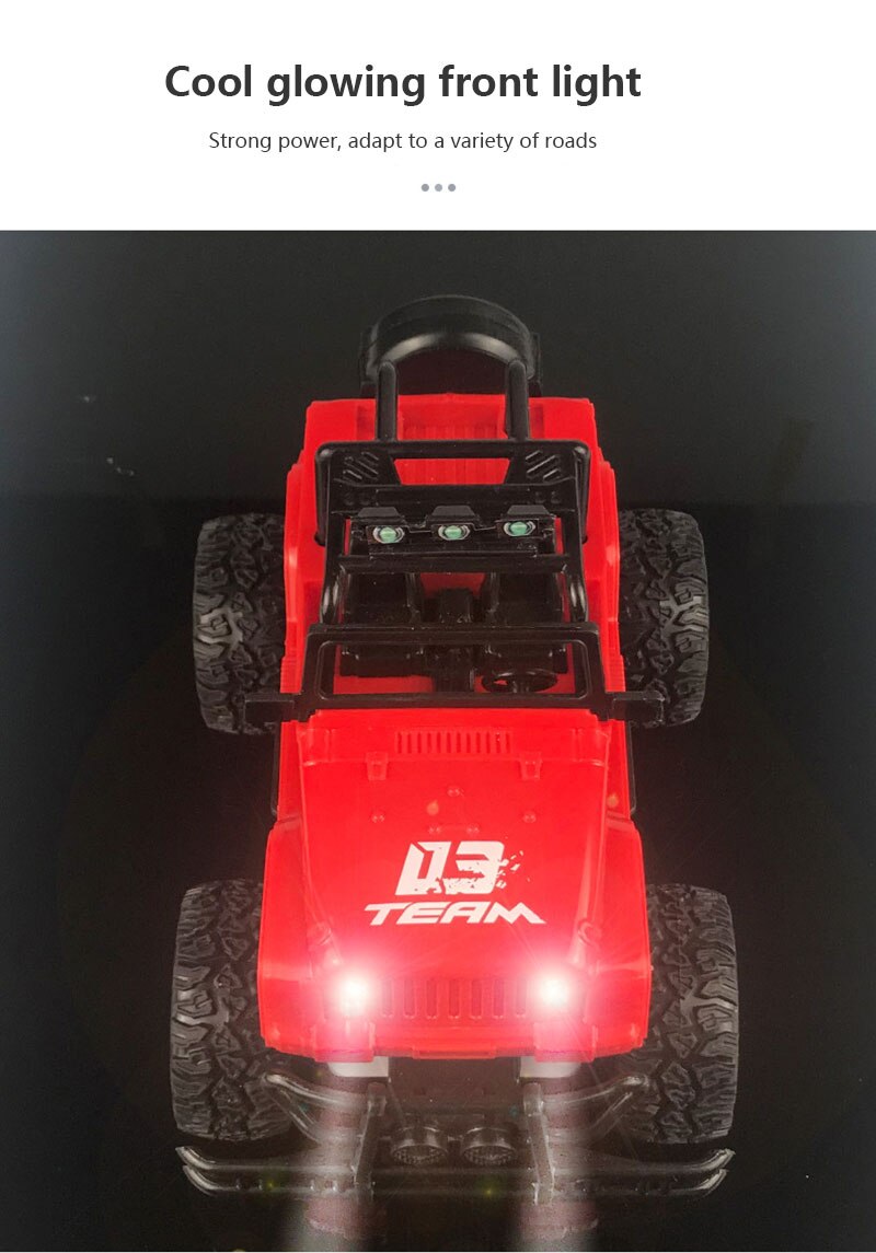 Four-way Remote Control Wrangler 1:20 With Light Remote Control Off-road Vehicle 2.4GHz Climbing Vehicle Toy Car