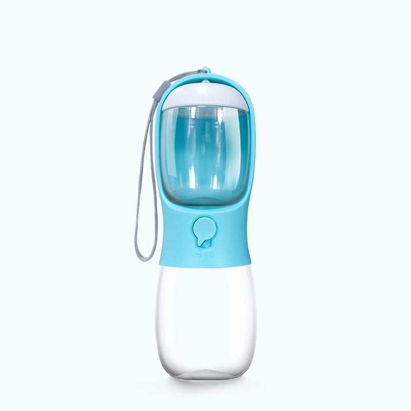 Bouteille d'eau Portable pour chiens, bouteille de boisson pour chiots, abreuvoir de voyage pour animaux de compagnie, bol étanche pour chien, conteneurs alimentaires, accessoires pour chiens: Argent