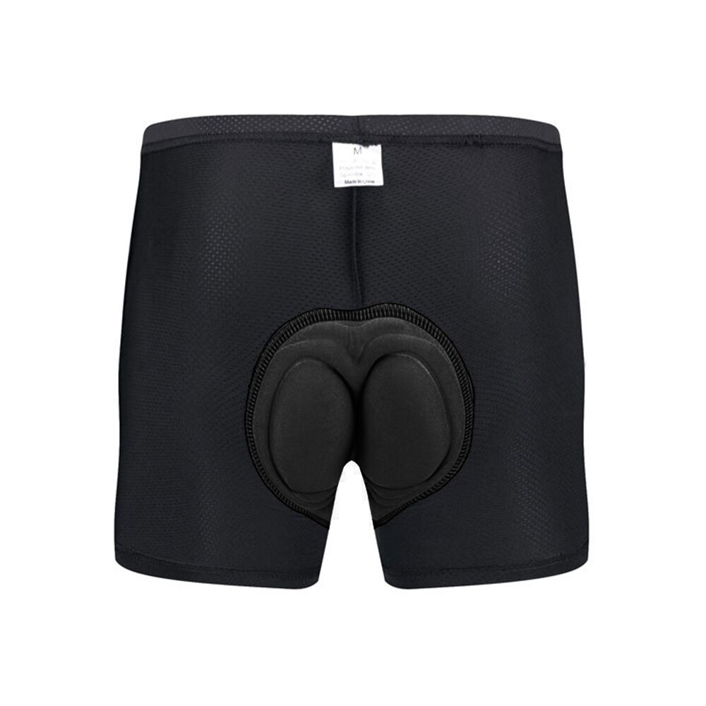 Unisex Fietsen Broek Effen Comfortabel Ondergoed Spons 3D Padded Fiets Korte Broek Fietsbroek: XXL / black