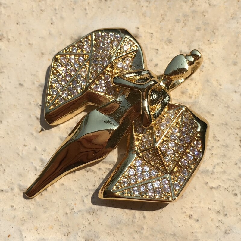 Langtidsholdbare micro pave cz buddha vedhæng halskæde guld kors hip hop smykker til mænd og kvinder jul