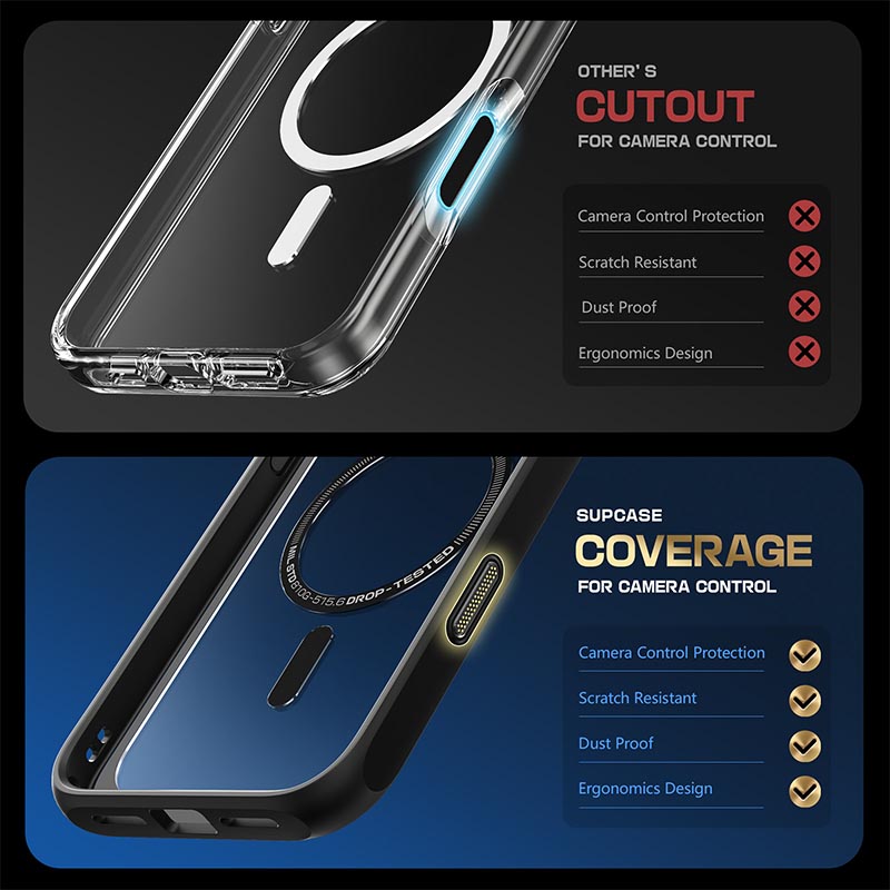 SUPCASE-funda magnética For iPhone 16 Case carcasa con botón de captura de Control de cámara, delgada, a prueba de golpes, MagSafe