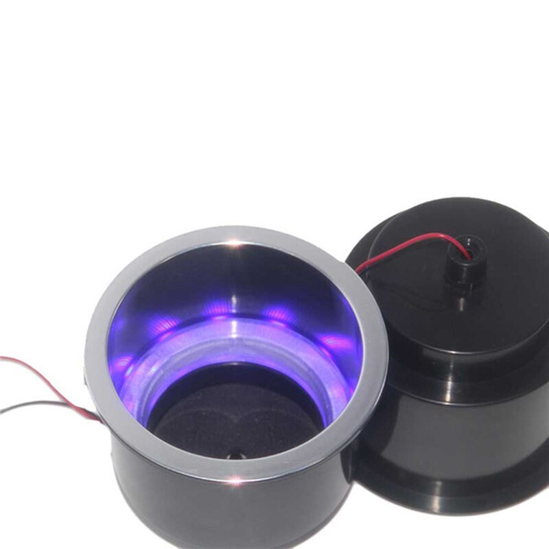 Plastic Recessed Drinks Holder with LED Light Beverage Cup Stand for 12V Marine Boat Yacht RV Motorhome: Purple