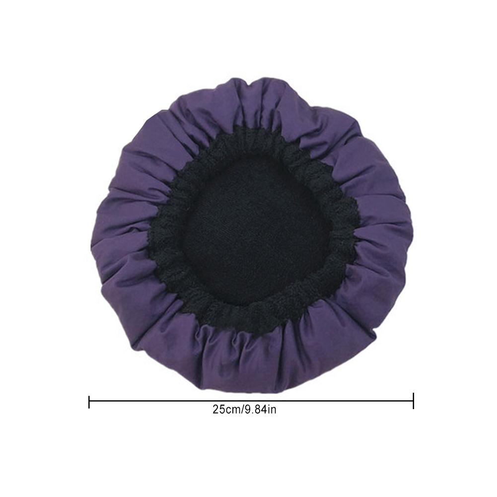 Gorro térmico para el cuidado del cabello, gorro térmico para acondicionamiento profundo, para microondas, algodón, microfibra humeante, Reversible, linaza Interior