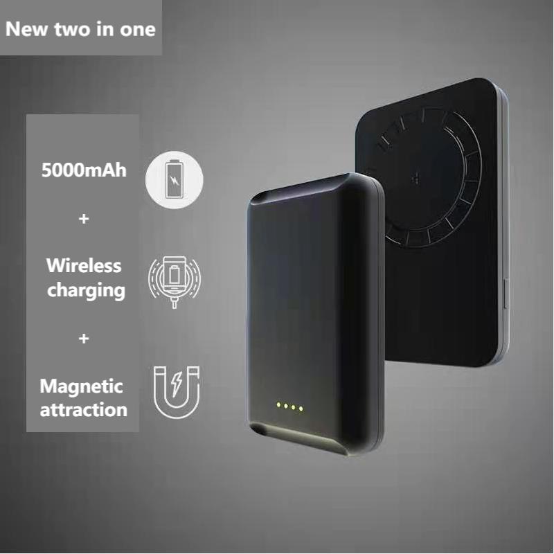 Arvin Magnetische Draadloze Oplader 5000Mah Mini Power Bank Voor Iphone 12Pro Max Mini Magnetische Externe Batterij Draagbare Powerbank