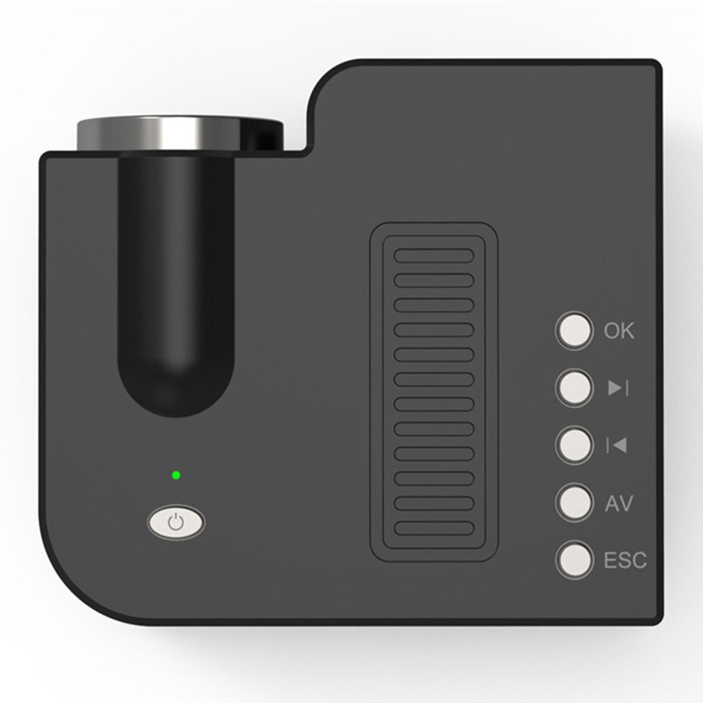Mini proyector portátil en miniatura Uc28C Led para el hogar para niños pequeños, proyector con cable para el hogar