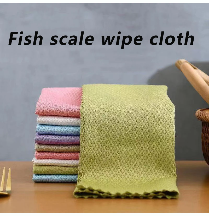 5PCS Microfiber Afwasdoekje Reinigingsdoekje Super Absorbeerbare Vensterglas Reinigingsdoekje Keuken Anti-vet Poetslappen