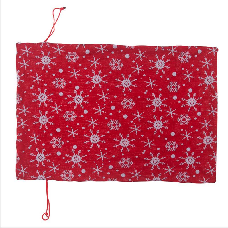 Christmas Giant Bag Snowflake Santa Sack Santa Pattern Bag with Drawstring Christmas Party Supplies
