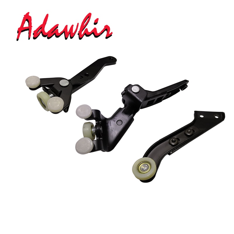 FOR VW T5 TRANSPORTER RIGHT SLIDING DOOR ROLLER ARM GUIDE MOUNT SET 7H0843436B 7H0843398H 7H0843336D