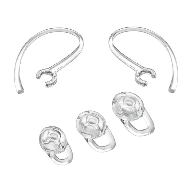 1 set hörsnäckor öronproppar örongelkrok för plantronics marque  m155/2 m 165 för smak  m1100 m100 m55 m28 m25 trådlöst bluetooth headse: Silver-