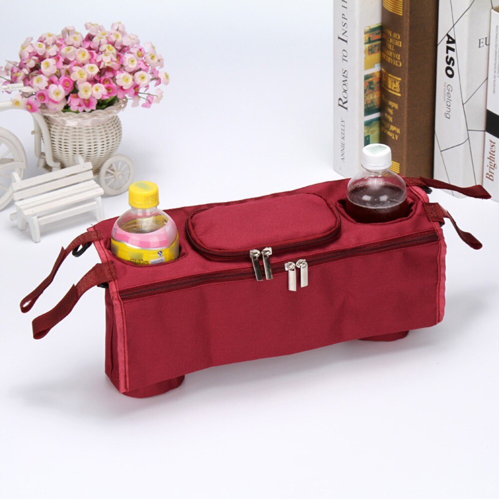 Kinderwagen Organizer Tasche für Kinderwagen Tasse Halfter Baby Kinderwagen Zubehör für Warenkorb Hängen Taschen Flasche Halfter für Yoyo yoya: rot