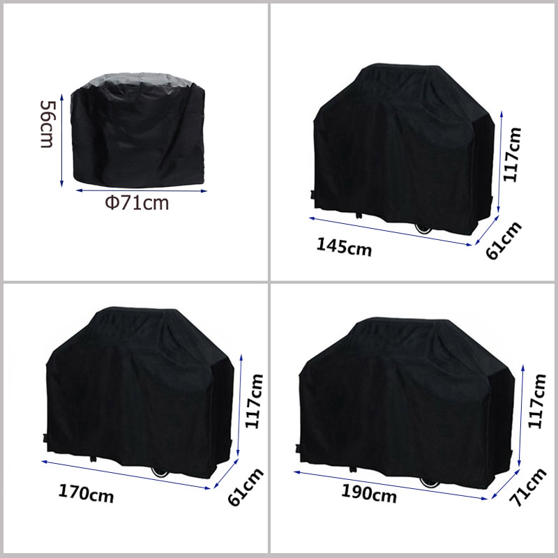 BBQ Cover Waterproof Grill Accessories Barbecue Covers for Weber Gas Large Barbeque UV Outdoor Garden