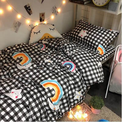 3 Stuks Baby Beddengoed Set Leuke Dier Katoen Wieg Beddengoed Kit Cartoon Omvat Kussensloop Laken Dekbedovertrek Zonder filler: 3