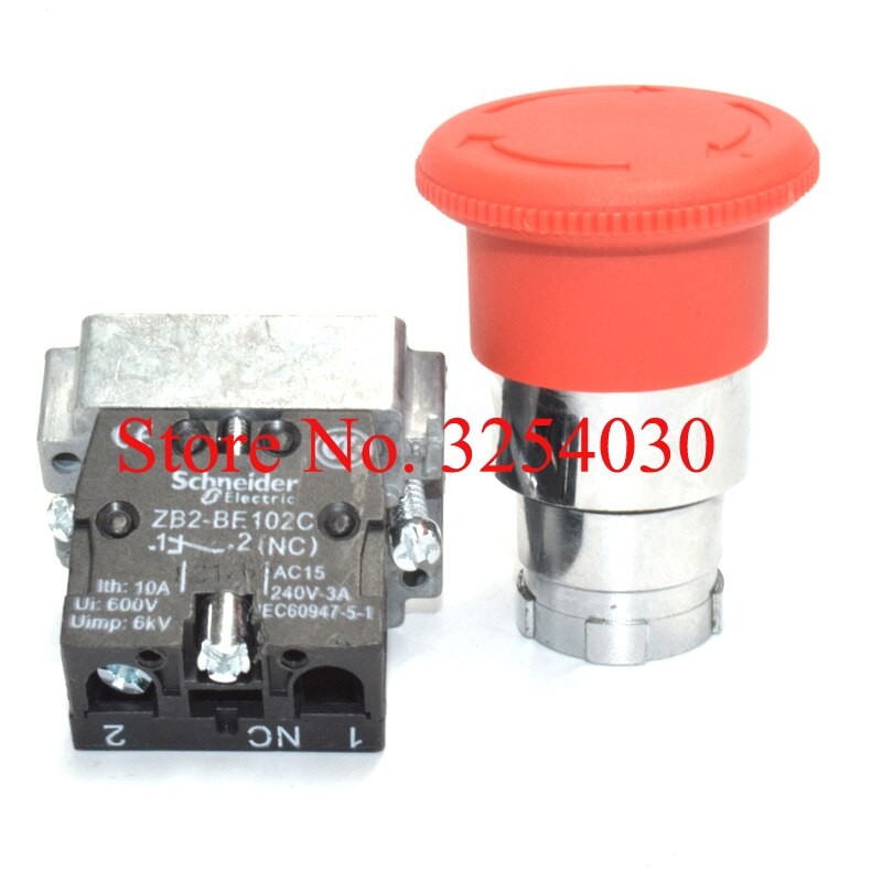 Supply Home-made 10A 600V Emergency Switch Electric Breaking Switch Power off Switch XB2-BS542 for HELI Electric Pallet Trucks