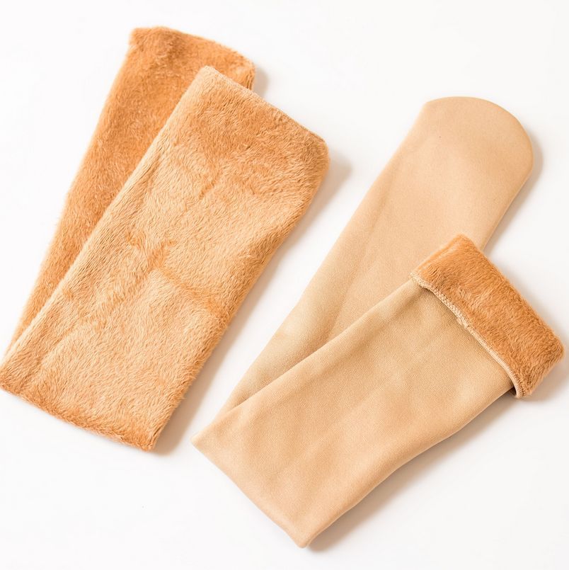Jeseca-medias gruesas y cálidas para mujer, calcetines hasta la rodilla de lana de Cachemira, botas para el hogar, calcetín para dormir hasta el muslo, calcetín de nieve para invierno