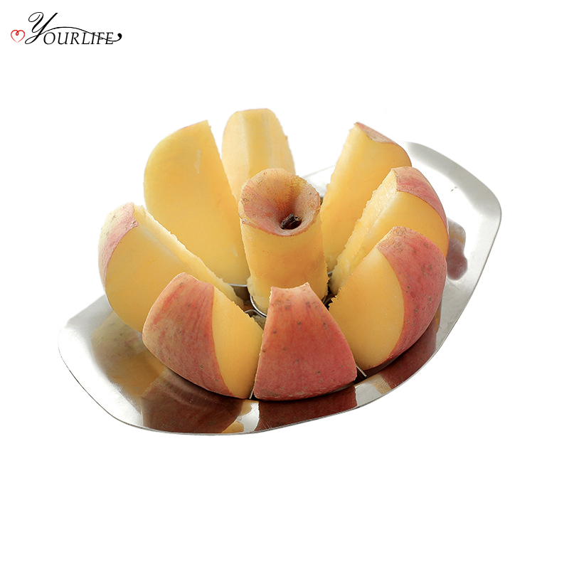 OYOURLIFE 1pc kitchen Stainless Steel Apple Slicers Separator Coring Splitter Cutter Apple Shredders Fruit Vegetable Tools