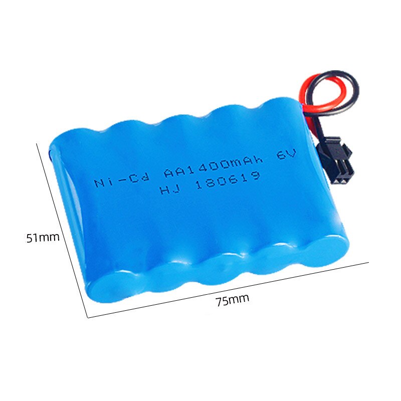 3.6V/4.8V/6V/7.2V/8.4V/9.6V 1400mah Ni-CD AA1400mah Rechargeable Battery Pack For Remote Control Toys Electric Car Volt SM Plug: 6V 1PCS SM
