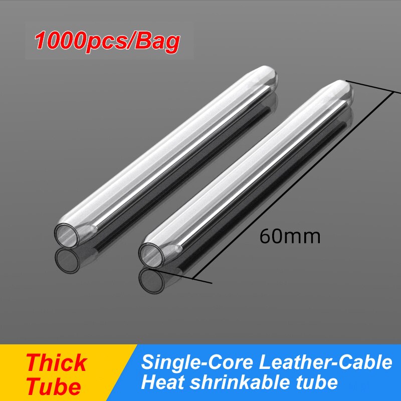 1000pcs lot 60mm 45mm 40mm Bare Fiber Cable Fiber Fusion Protection Splice Sleeves Heat Shrinkable tube: 60mm thick 1-core