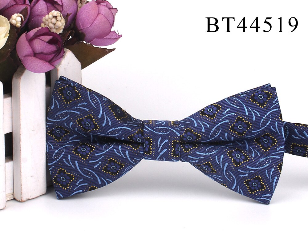 Pajarita clásica de Jacquard para hombre, pajaritas florales para adulto, de boda y negocios, trajes de mariposa, novedad: BT44519
