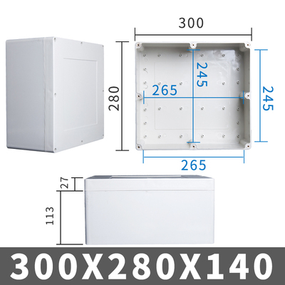 Big Size Outdoor Waterproof Case Enclosure Plastic Box Electronic Project Case Waterproof Junction Box for Electronics: 300-280-140mm