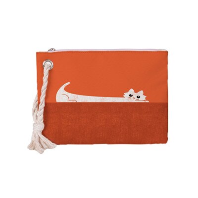Crowdale Small Teen Girls School handbags for Women Thick rope printing hangbag novelty cats printing handbags 26cm*19cm: S-sn174