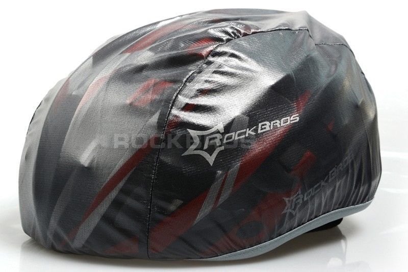 ROCKBROS Winddicht stofdicht Regenhoes MTB Racefiets Fietsen Cycle ultralichte Helm Covers Ultra- licht 4 Kleuren: Zwart