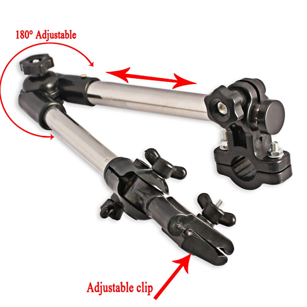 Accessoires pour poussette ajustable porte-parapluie, support de parapluie pour bébé, multi-usages pour fauteuil roulant, Parasol, étagère, connecteur de vélo