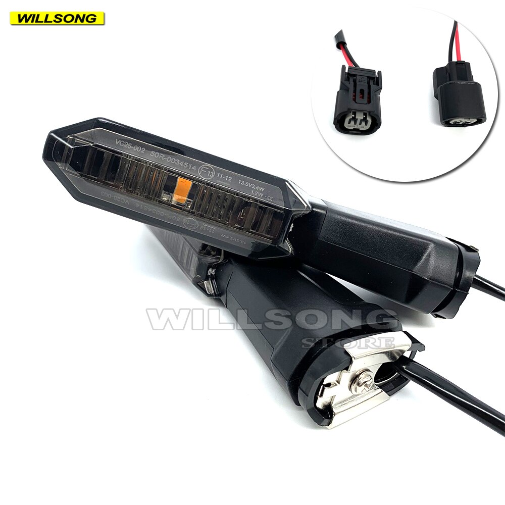 La parte trasera delantera luz LED de intermitente lámpara intermitente indicador para KAWASAKI Z/125/250/300/400/650/750/800/900/1000 Z650 Z900 de la motocicleta: A  Smoke