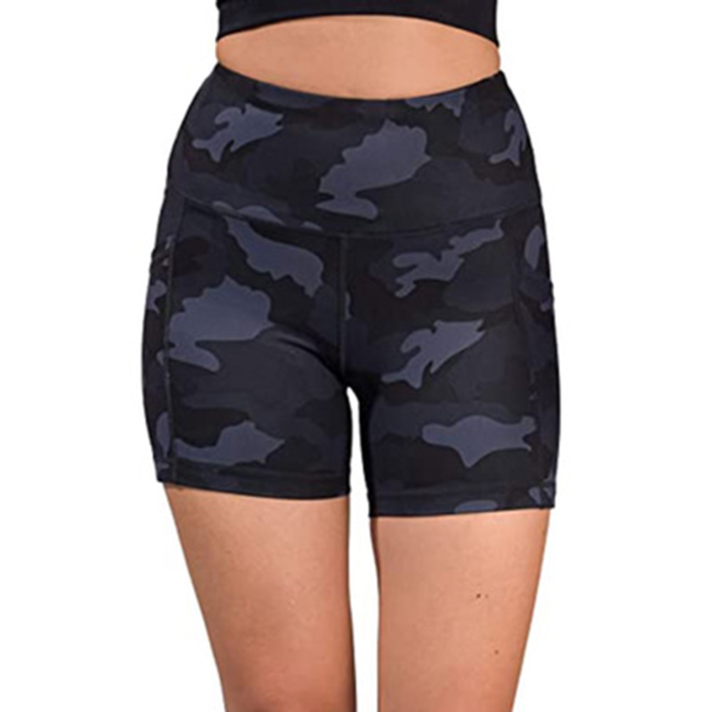 Womens High Waist Running Biker Shorts with Side Pockets Casual for Fitness Sports B2Cshop