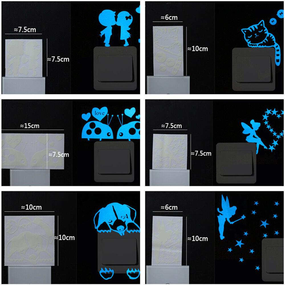 leuchtend glühen in das dunkel Schalter Zauberstab Aufkleber Fluoreszierende Aufkleber Startseite Zimmer Dekor Baby Zimmer Decorction