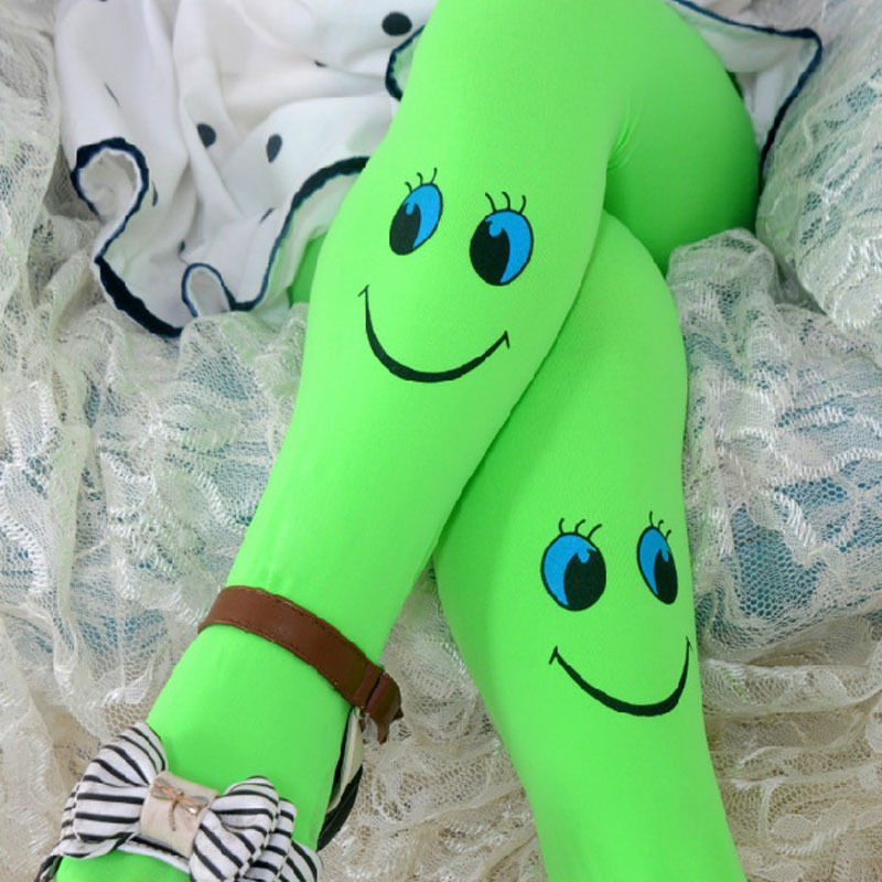 Emmababy piger tights strømper sødt smil ansigt baby piger strømpe danse børn strømpebukser bukser strømpebukser