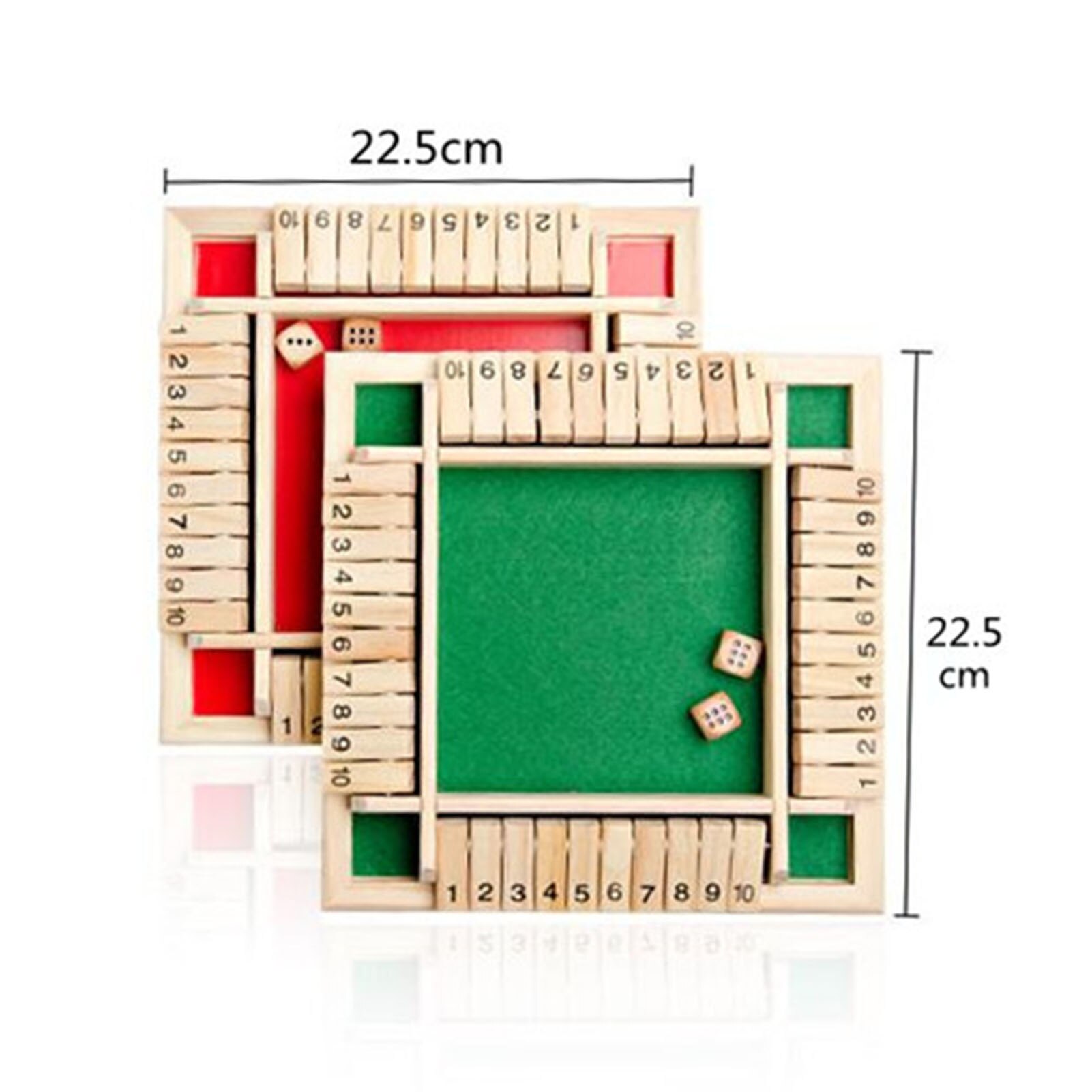 4 Zijdig 10 Nummers Sloot De Doos Bordspel Houten Mathematische Traditionele Pub Board Dice Game Familie Reizen Leuk Spel set