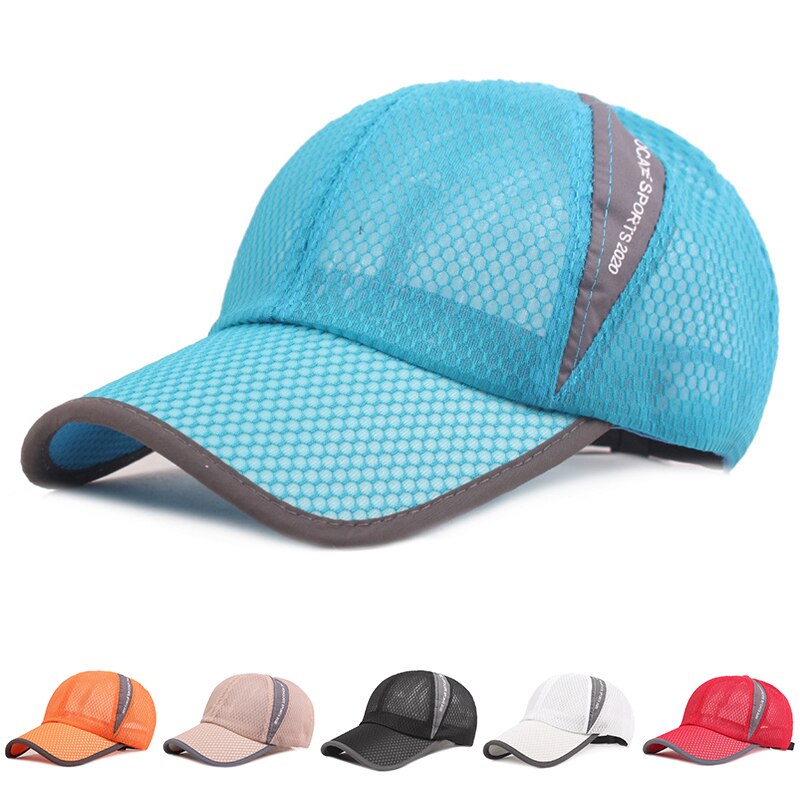 Peaked baseball cap sommer unisex justerbar hat fiskenet mesh solbeskyttelse solcreme hvid hovedbeklædning cap streetwear baseball