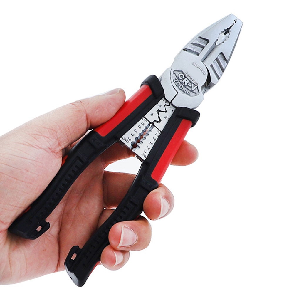 7-in-1 Electrician Multi-function Pliers Wire Stripping Crimping Pliers Cable Tools Wire Cutter Needle Nose Pliers