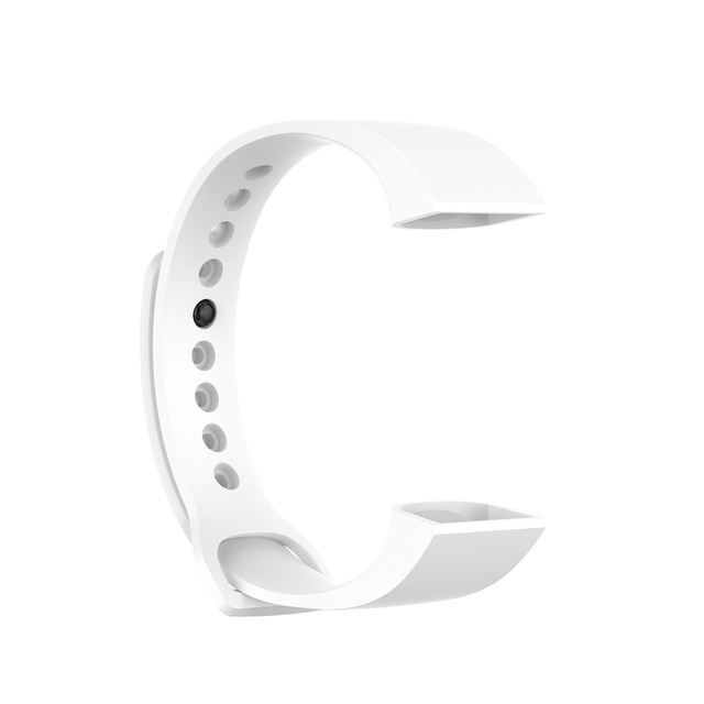 Dla Xiaomi Mi Band 4C silikonowy pasek zegarka dla Xiaomi Mi inteligentna opaska 4C inteligentny pasek bransoletka wymiana silikonowy zegarek nadgarstek: White / For Redmi Band