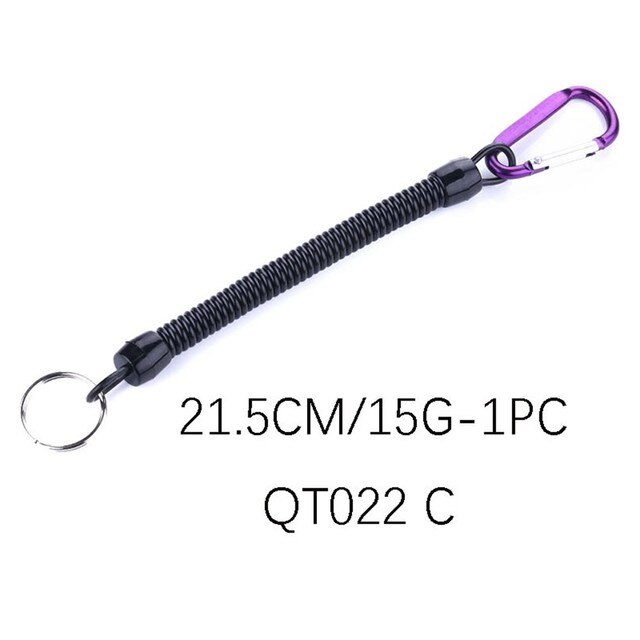 Vissen Equippment Beveiliging Sleutelhanger Houder 21.5Cm Veiligheid Coil Karabijnhaak Touw Tool Veiligheidsgordel Clip Haak Voor Vissen Tools: Purple