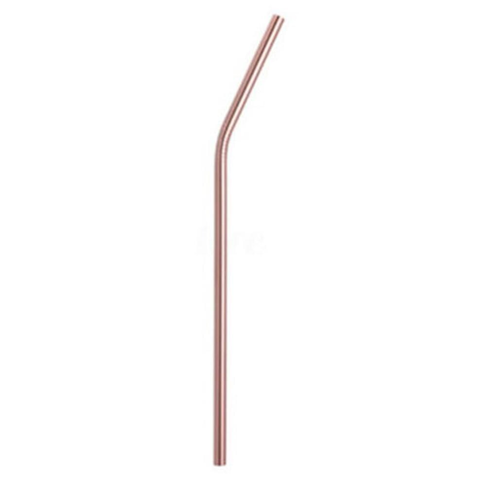 Colorful Drinking Straw Reusable 304 Stainless Steel Metal Straw Sturdy Bent Straight Drinks Straw: Bent pipe10