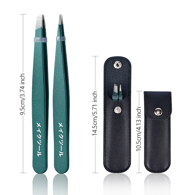 Pinzas para cejas, herramientas de belleza, Clip de depilación de acero inoxidable para extensión de pestañas, pinzas profesionales coloridas, 2/4/6 Uds.: Blanco