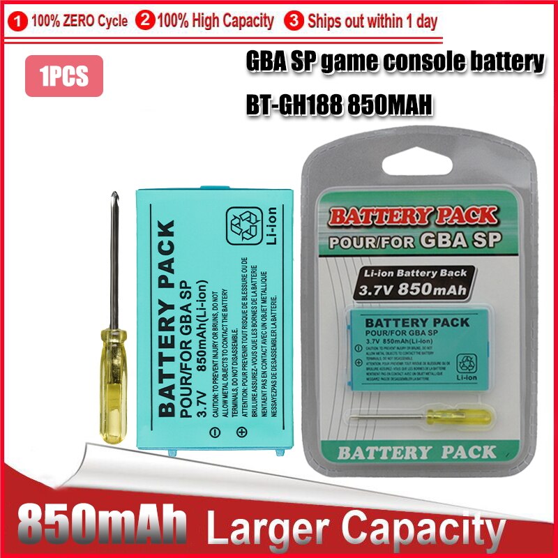 Batería de iones de litio recargable para Nintendo Gameboy Advance, 1-5 Uds., 3,7 v, 850mAh, Kit de herramientas: 1PCS